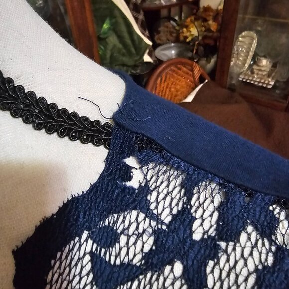 Ambiance Women's Lace Blouse - Picture 9 of 10